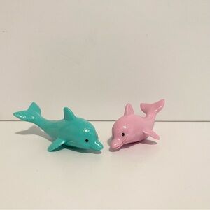 2008 Polly Pocket Sparklin Pet Dolphin Pets Mattel Toy Blue Pink Lot Ocean